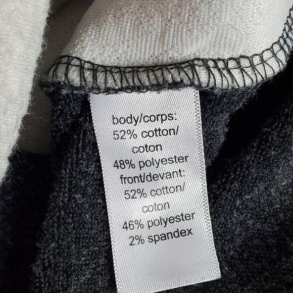 Maurices Gray Snap Neck Pullover Sweatshirt Size M Cable Knit Look Long Sleeve C - Picture 6 of 8